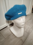 Beret damski welniany turkus