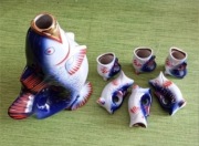 Karafka ryba z kieliszkami 