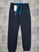 Spodnie dresowe chłopięce N-FEEL ze ściągaczem, joggery r.146