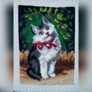 Haft gobelinowy - Kot