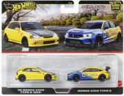 Hot Wheels Premium 2-pak HONDA CIVIC TYPE R (EK9) & TYPE R Car Culture