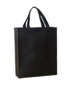 Torba na zakupy czarna wigofilowa wielokrotnego użytku EKO 38x30 cm