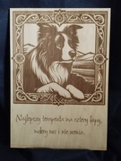 Grawer laserowy – Pies z cytatem | Sklejka brzozowa A4