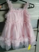 Sukienka 18-24 mies. na ramiączkach tiulowa tiul 