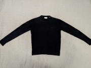Granatowy elegancki wełniany sweter wełna merino Lindbergh M