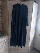 Granatowa długa sukienka 