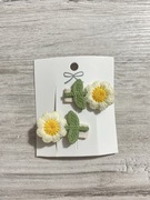 Spinki do włosów szydełkowe kwiatki handmade