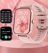 Smartwatch Sportowy Bluetooth IP68 Android iPhone Duży Ekran (różowy)