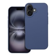 Futerał SILICONE do IPHONE 16 niebieski + szkło hartowane GRATIS