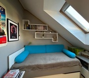 Nowoczesne łóżko młodzieżowe 90x190 – kanapa, schowek, funkcjonalne