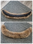 Jenot naturalny 76cm obszycie dopinka kaptura kołnierza futerko