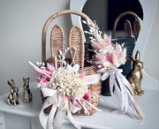 Koszyczek z uszami dla dziecka koszyk wielkanocny do święconki Wielkanoc