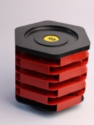 Unikatowy box na kasety magnetofonowe z tworzywa - lata 80 - nr 3 z 6 