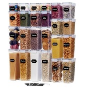 Lifewit Komplet Pojemników Na Żywność Pojemniki 18 Sztuk 4 Pojemności