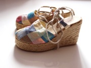 Schuh koturny w stylu boho Anglia wiosna-lato kratka pastele 37