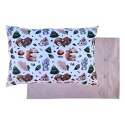 Poszewka 60x40 cm Jeż zając miś grzybki Las - Bawełna