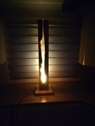 Lampa drewniana z żywicą epoksydową-rękodzieło