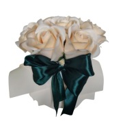 Flower Box bukiet mydlanych kwiatów różowe RÓŻE 7szt