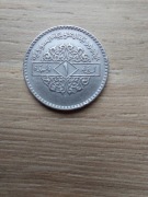 Syria 1 pound 1979 st II; 3 gwiazdki na tarczy; data poniżej; duża czcionka