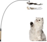 Interaktywna zabawka dla kota wędka różdżka dla kota z 2 sztucznymi ptakami