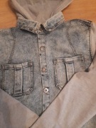 Duża kurtka katana bluza jeansowo dresowa z kapturem unisex r. XL/46 FSBN