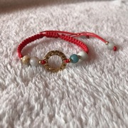 Bransoletka na szczupły nadgarstek z naturalnym kamieniem amazonit