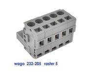 Gniazdo wago 232-205 5-biegunów 