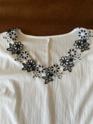 Elegancka Bluzka 5XL Plus Size z krótkim rękawem, dekoltem w serek