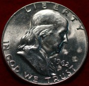 50 centów - SREBRO - Franklin Half Dollar 1962 D- menniczy  
