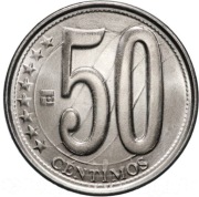 WENEZUELA, 50 céntimos 2010, Y# 100, UNC, okolicznościowa