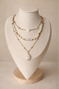 Naszyjnik warstwowy z perłami autorski projekt