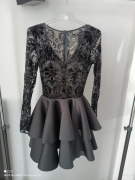 Sukienka czarna piankowa Emo xs 