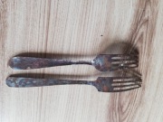 Dwa stare widelce przedwojenne 