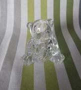 Miś szklana figurka Francja Cristal d'Arques
