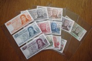 Argentyna zestaw banknotów 12 sztuk  stan 1