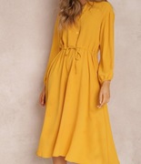 Wiosenna żółta sukienka ze ściągaczem M