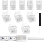 4 Pinowe złącza 10mm do wodoodpornych i niewodoodpornych LED SMD RGB