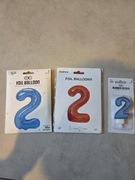 Sprzedam zestaw 2 balonów "2" i świeczki 2