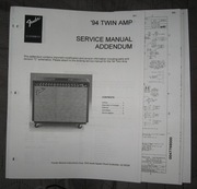 Fender '94 Twin Amp Service Manual Addendum - instrukcja serwisowa