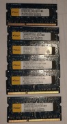 6 x PAMIĘĆ RAM 2GB DDR3 SODIMM PC3 10600S 1333MHz