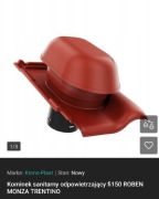 Kominek sanitarny odpowietrzający fi 150 ROBEN Piemont kasztan