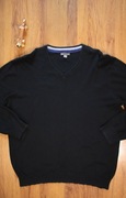 Sweter Gap r. XL czarny męski dekolt v bawełna dł rękaw 