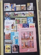 Kolekcja 7 klaserów polskich znaczków pocztowych od około 1947 do 2007