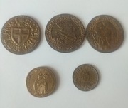 Monety średniowieczne kopie 5 szt