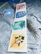 Bookmarks zakładka do książki watercolour kwiatki