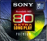 MiniDisc Sony MDW80PL – 80 min – Premium Gold – Extra Long Play – Nowy