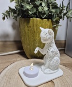 Figurka Kota z Lampką LED – Ażurowy Design (Druk 3D)