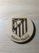 Unikalna Drewniana podkładka pod kubki Atletico Madrid