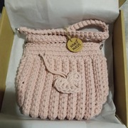 Torebka ręcznie robiona różowa , dziewczynki,hand made