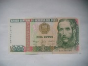 Banknot  Peru - 1000 Intis - 1988 r. UNC